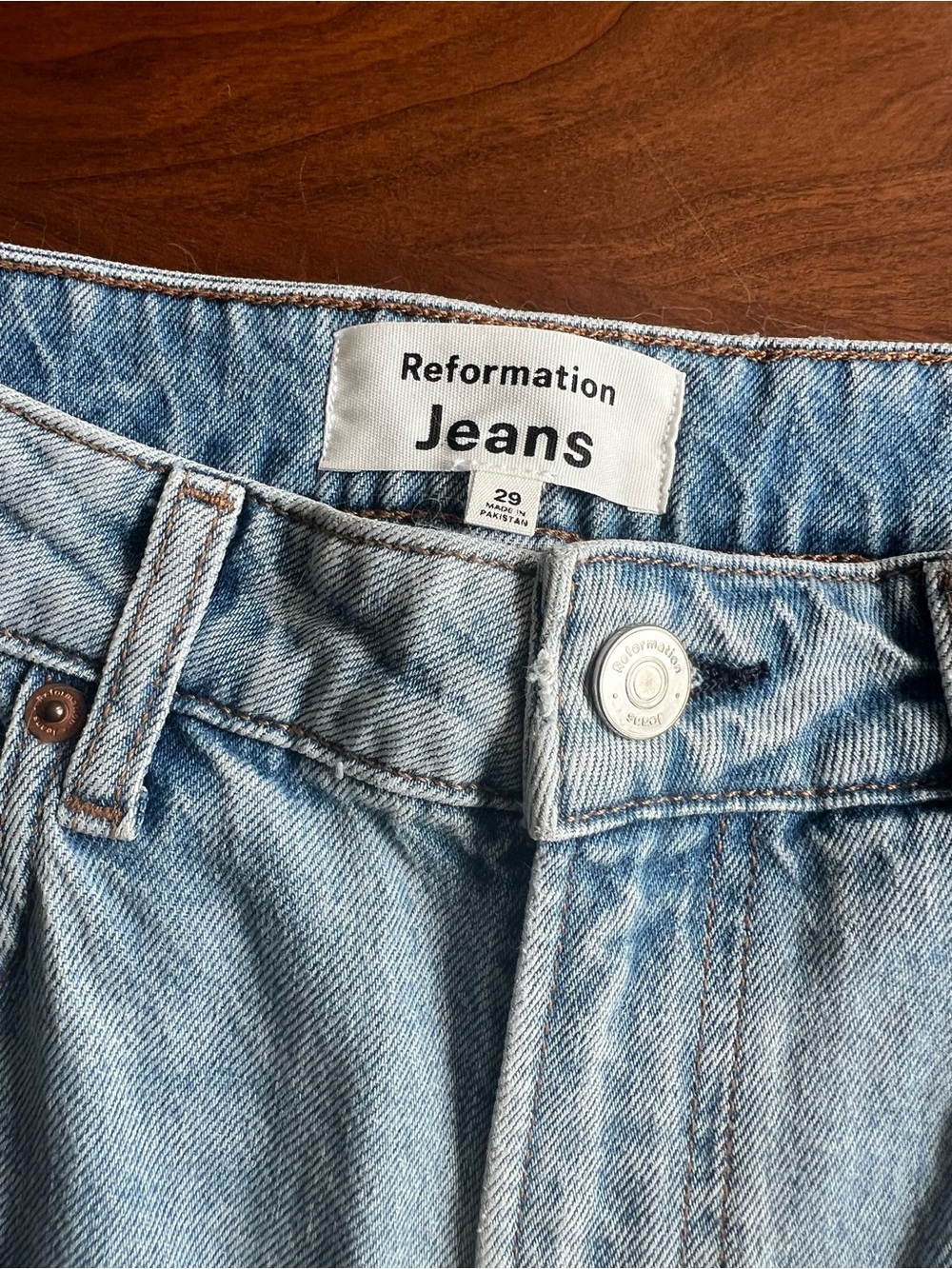 Reformation Light Blue High-Rise Jeans